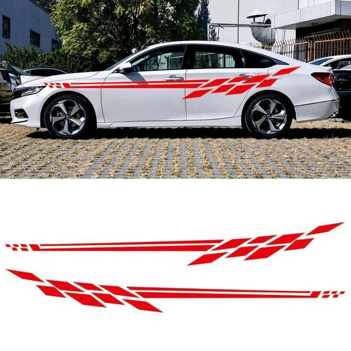 STIKER MOBIL AKSESORIS BODY SAMPING MOBIL SEDAN SPORT MOBIL BRV HRV STIKER SIMPLE KEREN UNIVERSAL