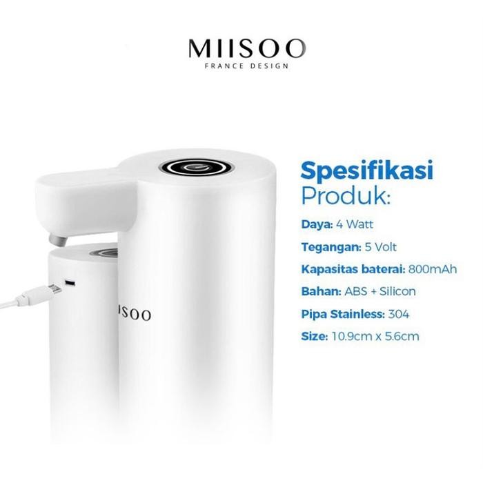 (Expert) MIISOO Pompa Air Galon Elektrik Listrik Portable Water