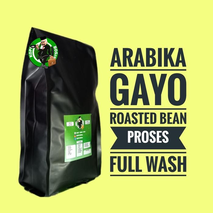 

Kopi Arabika Aceh Gayo 1 Kg Roasted Bean. Premium Full wash Biji/Bubuk