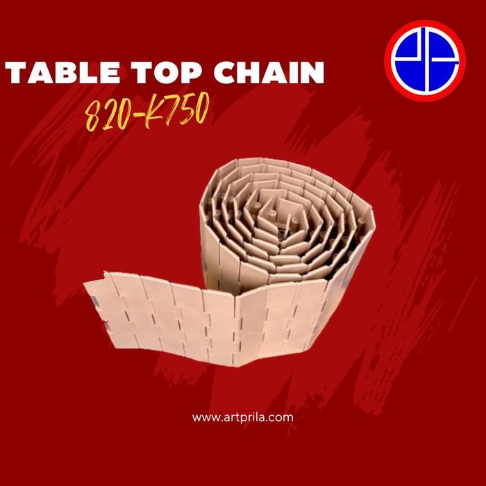 TABLE TOP CHAIN PLASTIC TYPE 820-K750 STRAIGHT, W190.5MM @L10 FEET