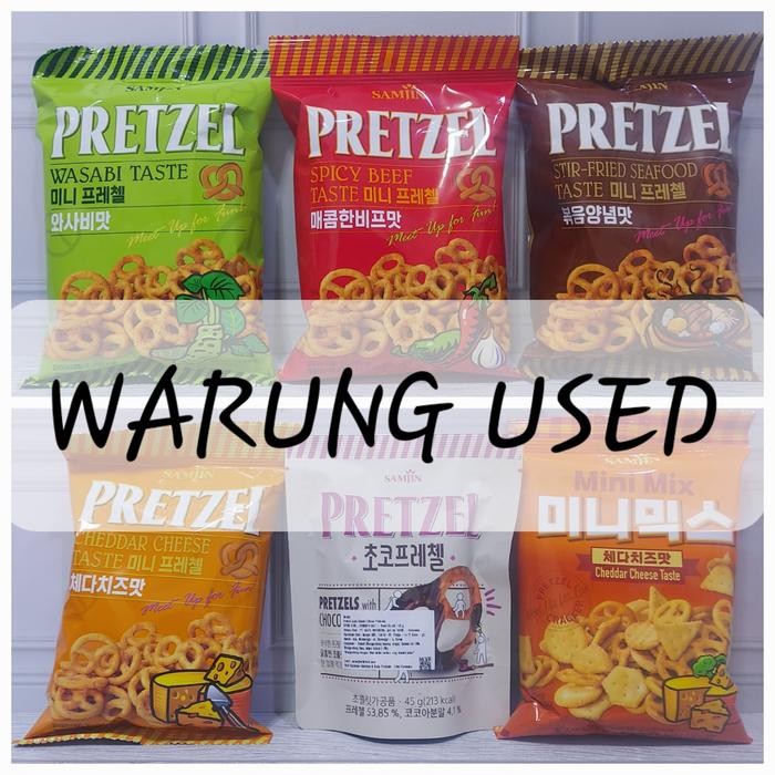 

New SAMJIN PRETZEL BEEF SPICY, SEAFOOD, CHEESE, WASABI PRODUCT OF KOREA