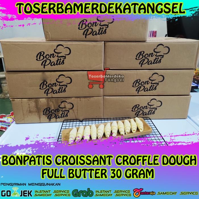 

BONPATIS Croffle Croissant Dough Frozen FULL Butter 30gr (Min 160 Pcs) New