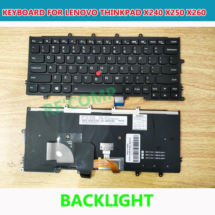 Unik Keyboard Lenovo Thinkpad X240 X240S X250 X260 Backlight