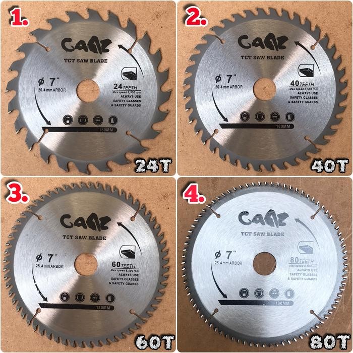 Mata Gergaji Kayu 7 Inch Circular Saw Blade 7" Mata Potong Kayu 7 Inch