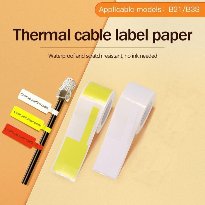 Thermal Cable Label Sticker 100PCS Thermal Stiker Kabel Stiker Label Kabel