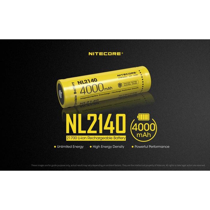 Baterai Li-Ion Nitecore 21700 Nl2140 4000Mah 3.6V