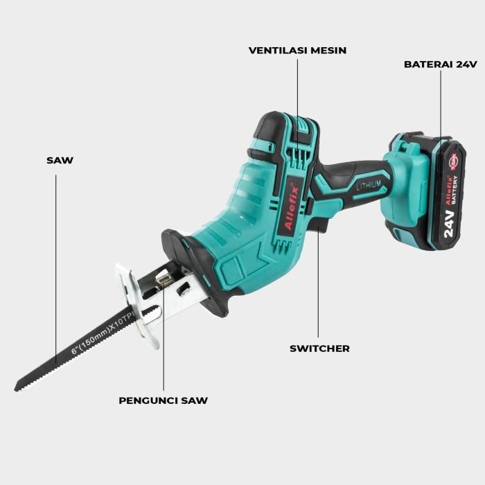 [Expert] Set Listrik Genggam Free Batrai Lithium Charger 24 volt UL-906