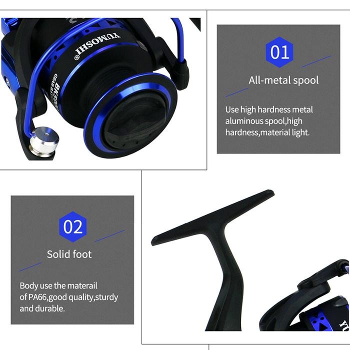 Reel Pancing Metal Seri Bk1000 - 7000 Max Drag 30Kg Reel Pancing Murah #Gratisongkir