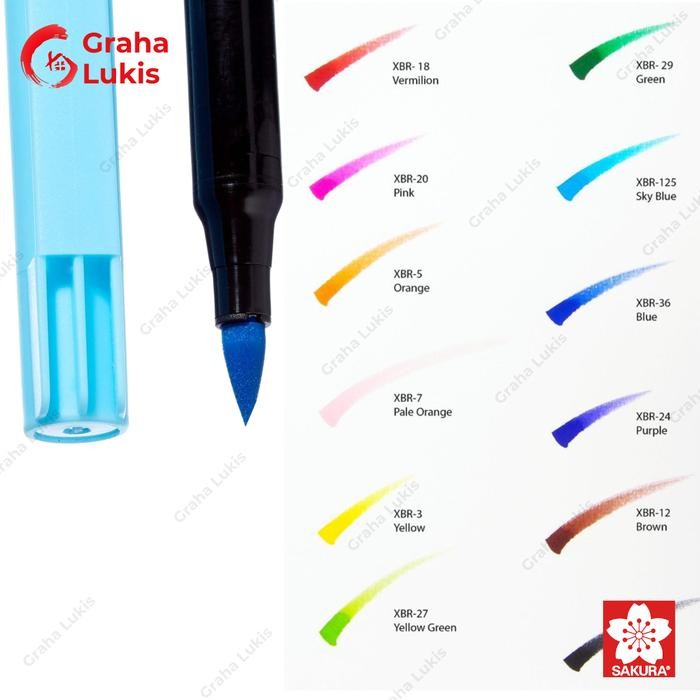 

sakura koi coloring brush pen - 12 color set kode 832