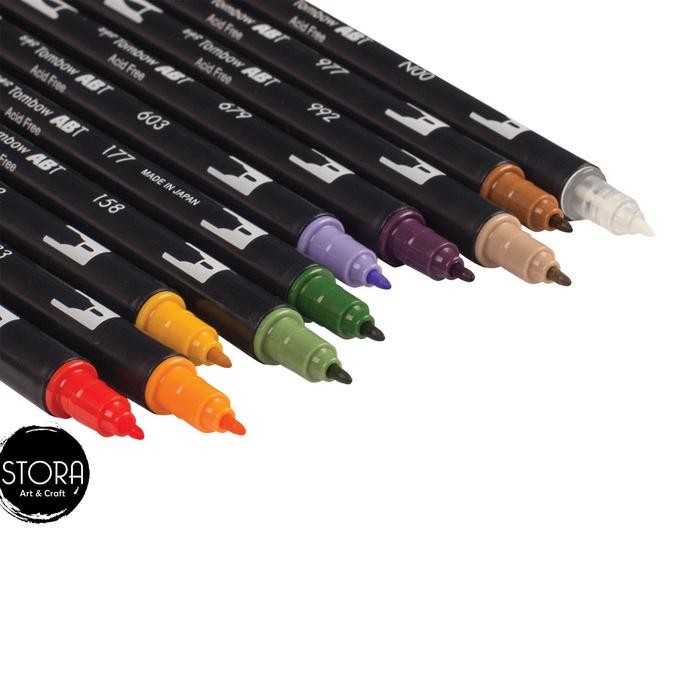 

tombow dual brush pen set 10 - secondary palette kode 1136