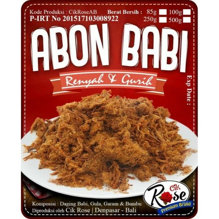 

Abon Babi Cik Rose Oleh oleh Khas Bali 100gr