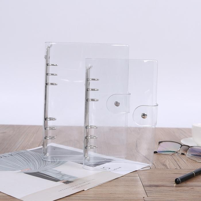 

Notebook Cover Clear Binder Bening Transparan A5 A6 / 6 Ring Lubang Holes Estetik Menabung Kode 176