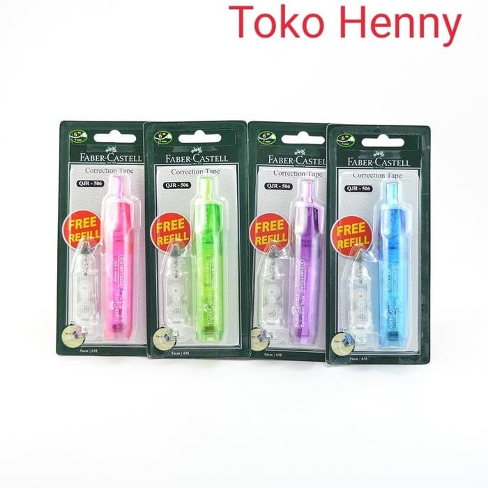 

correction tape faber castell qjr-506 ... 1 pcs + refill kode 1015