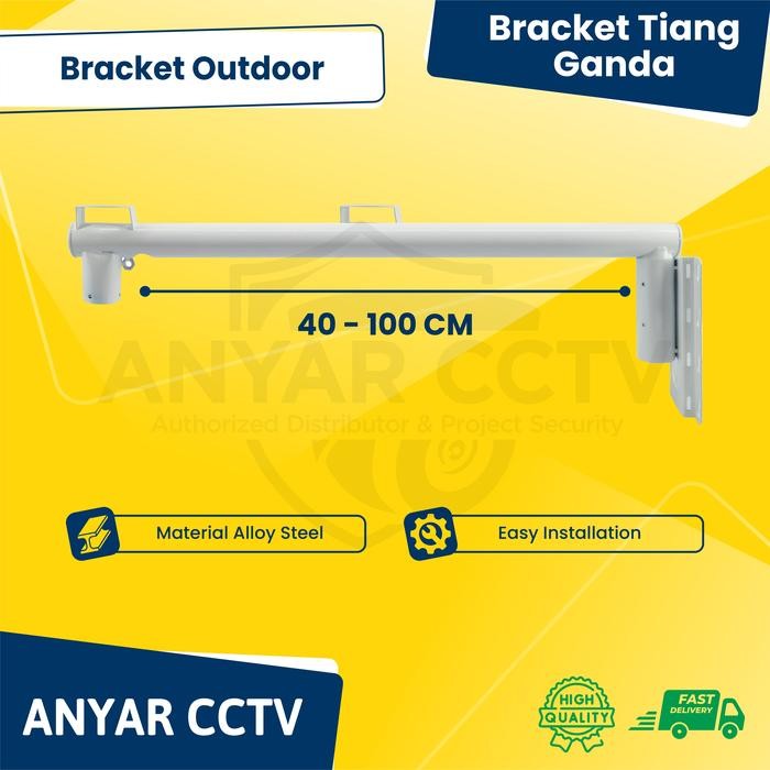Bracket Tiang Ganda CCTV Outdoor GD-122 40cm / 60cm / 80cm / 1 Meter