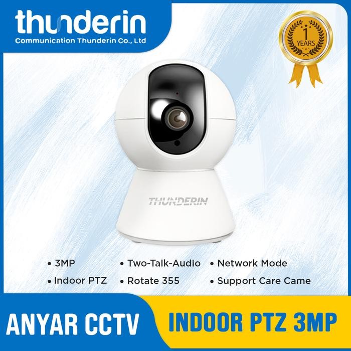 CCTV WIRELESS WIFI INDOOR PTZ 3MP THUNDERIN - SMART IP CAMERA INDOOR