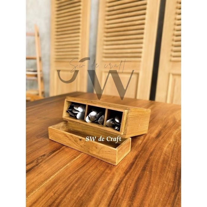 tempat sendok tertutup kayu jati perhutani