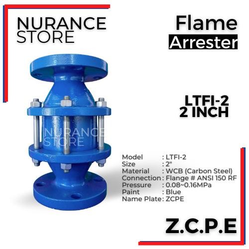Inline Flame Arrester - Ltfi-2 Size 2 Inch