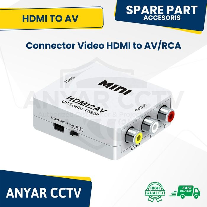 CONVERTER HDMI TO RCA /HDMI TO AV VIDEO RCA Support CCTV