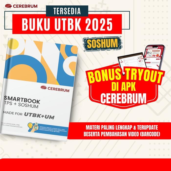 

Ready Buku Cerebrum UTBK+UM "SMARTBOOK UTBK+UM 2025" Bank Soal TPS + TKA SOSHUM UTBK+UM
