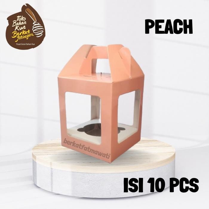 LANGSUNG DI CO BOX CUPCAKE IVORY SATUAN ISI 10 PCS / DUS CUPCAKE / BOX MUFFIN SATUAN