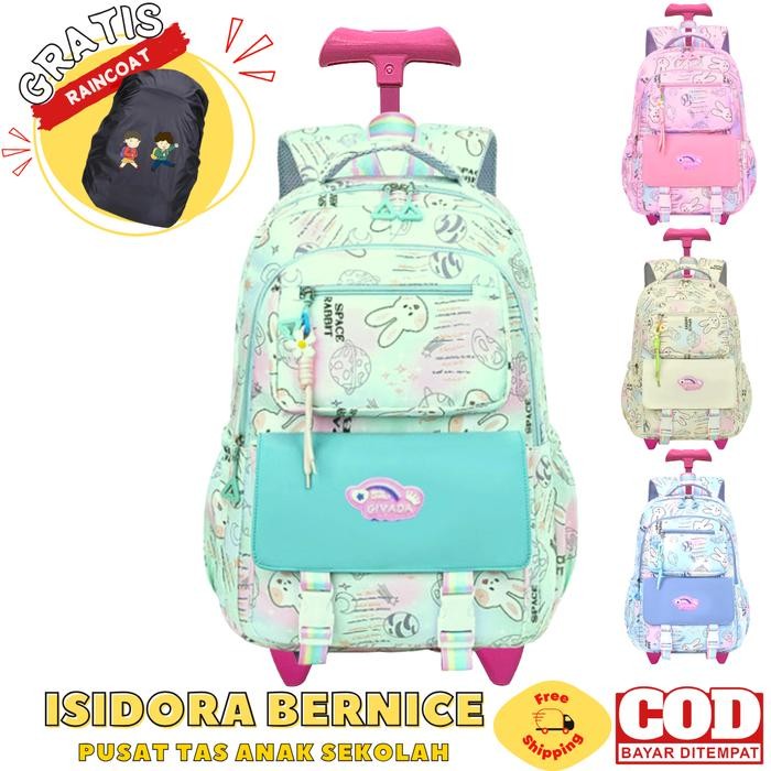PROMO.. TROLLEY TAS ANAK TAS KOPER ANAK PEREMPUAN REMAJA BAHAN HALUS DAN TEBAL