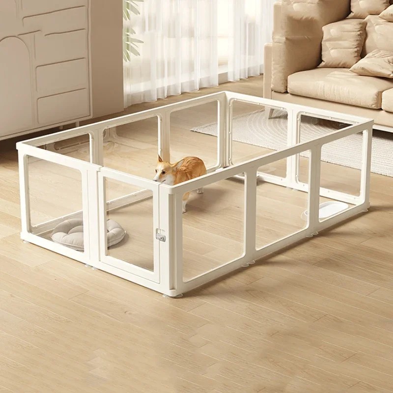 Pet Fence Fully Transparent Houses Acrylic Large Dog Fence Indoor Dog House.Large Space Dog Crate