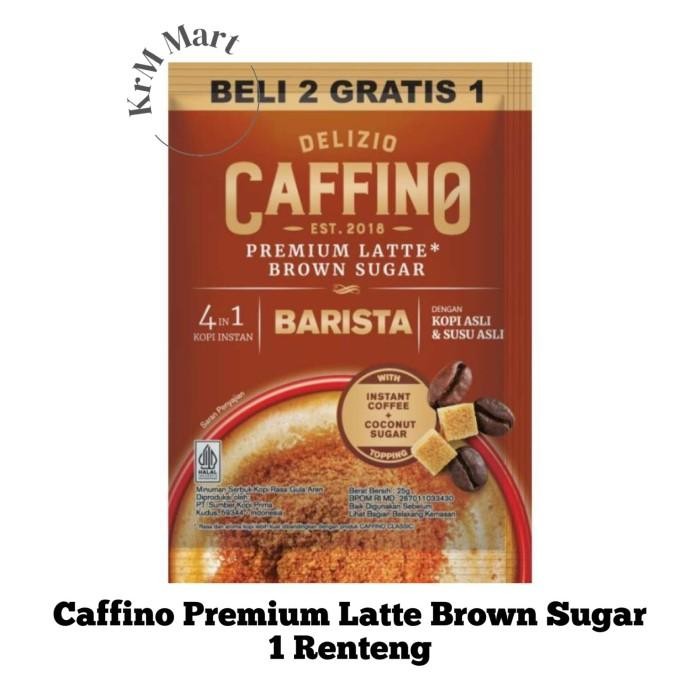 (Allthebest) Caffino Premium Latte Brown Sugar 1 renteng barista kopi susu gula