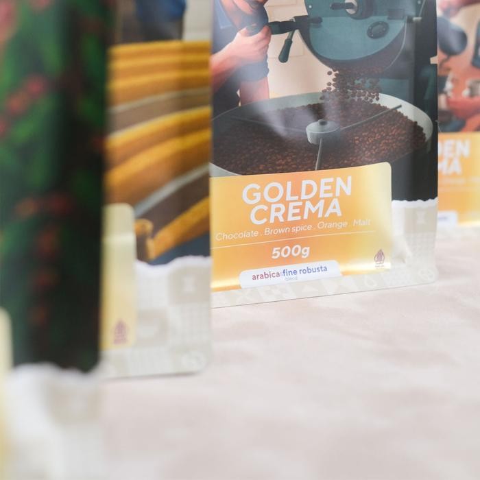

GOLDEN CREMA - KOPI HOUSE BLEND 500GR - COMMERCIAL BLEND - BIJI / BUBUK KOPI OTTEN COFFEE ROASTED