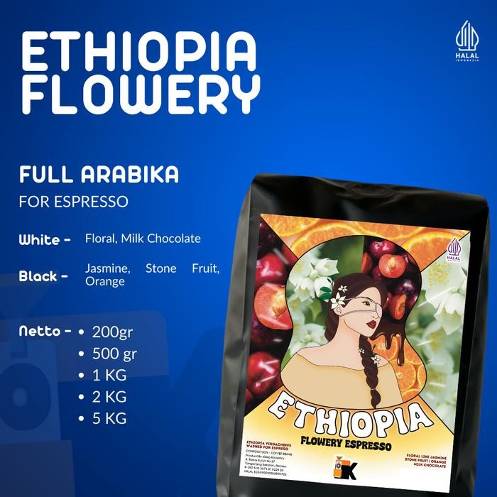 

BIJI KOPI ETHIOPIA YIRGACHEFFE FLOWERY ESPRESSO 1000 GR