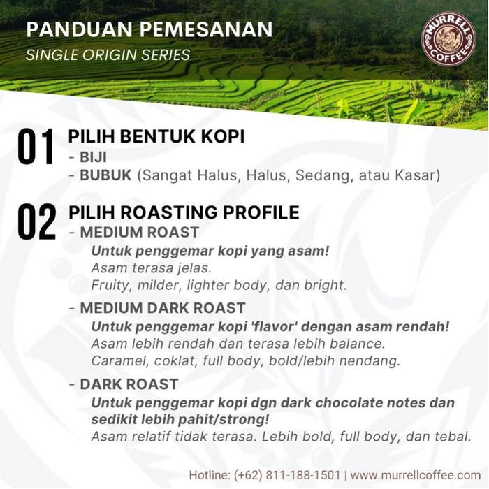 

1KG ACEH GAYO KOPI ARABICA SPECIALTY PREMIUM BIJI BUBUK MURRELL COFFEE