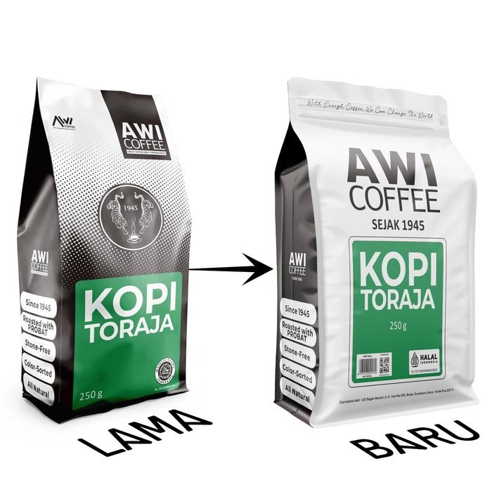 

AWI COFFEE KOPI TORAJA 250GR BIJI ARABICA ROASTED COFFEE BEANS SPECIALTY KUALITAS EKSPOR ESPRESSO