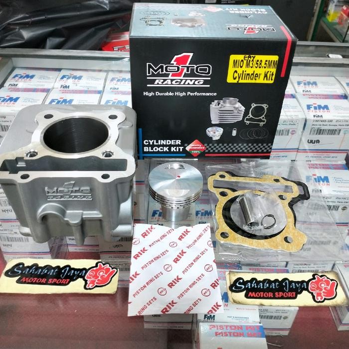 

Terlaris Blok Seher Set Moto 1 Racing Mio M3 Fino Fi 125 New Gt 125 58,5Mm