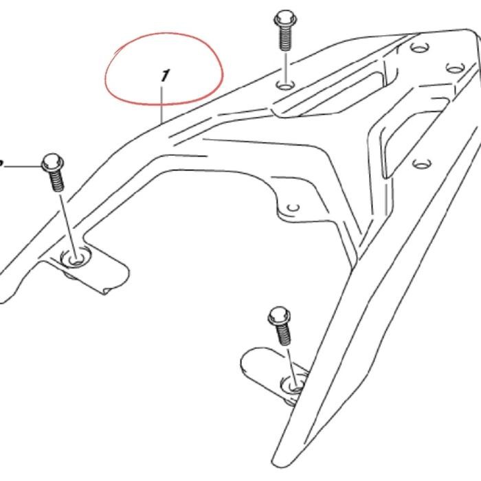 Terlaris Behel Jok-Carrier Set Rear Silver Suzuki Address Eropa Original Sgp