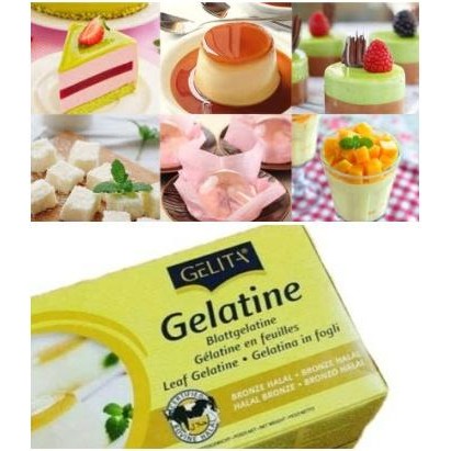 

FREShBgt- Gelatine Lembaran Gelatine Sheet Gelatine Leaf Gelita 5 lembar