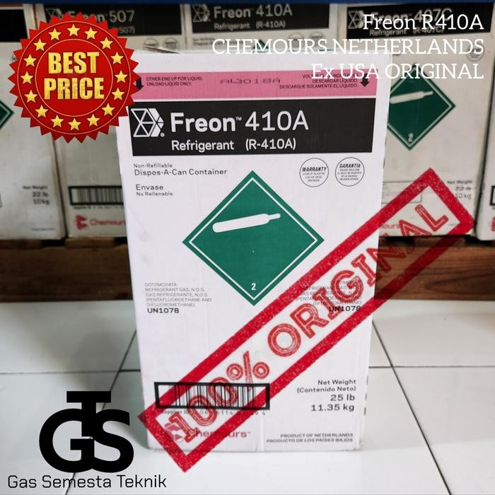 FREON R410A CHEMOURS NETHERLANDS FREON R 410A CHEMOURS NETHERLANDS EX USA ORIGINAL