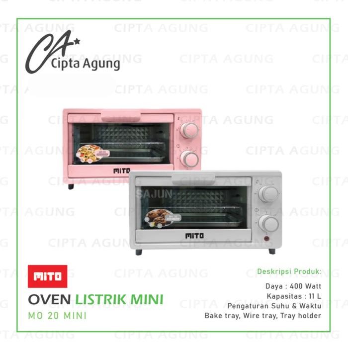 HOT SALE MITO OVEN LISTRIK MINI MITO MO 20 KAPASITAS 11 L MO20 MO-20 LOW WATT
