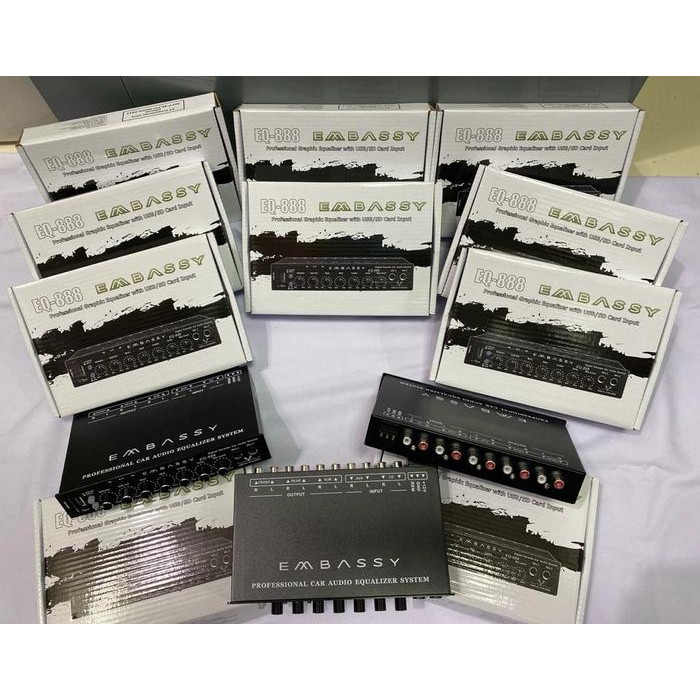 Paling Murah Parametric Equalizer Preamp Karaoke Embassy Eq-888 Bluetooth Bagus Top