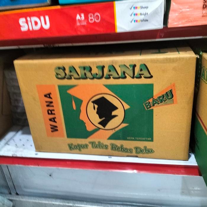 

Sarjana Kapur Tulis Papan Tulis Warna Putih - Dus isi 60 Box.