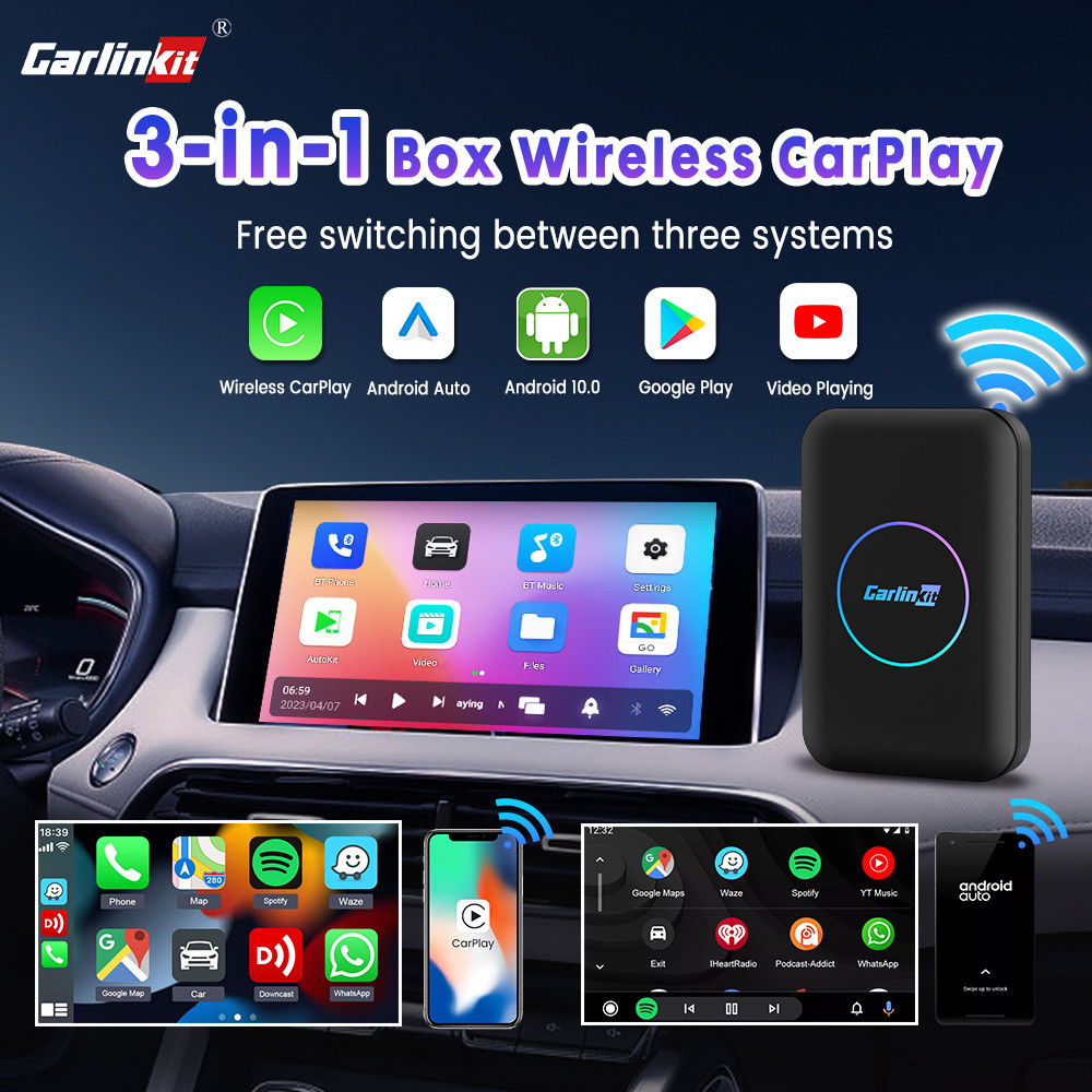 Carlinkit Carplay Ai Box Wireless Carplay Android Auto Android 10 4-Core CPU 32GB WIFI Ondersteuning