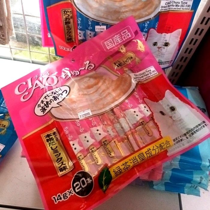 CIAO SNACK KUCING 20PCS CIAO CHURU TUNA (SC-191) CREAMY TREATS