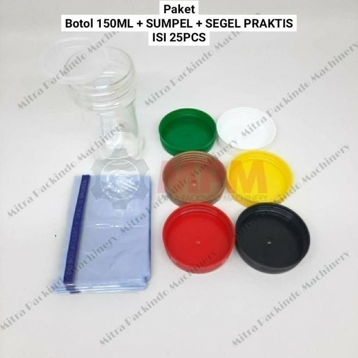 Botol Sambal Dengan Sumpel Tutup Dalam 150 175 200 ml Plastik PET