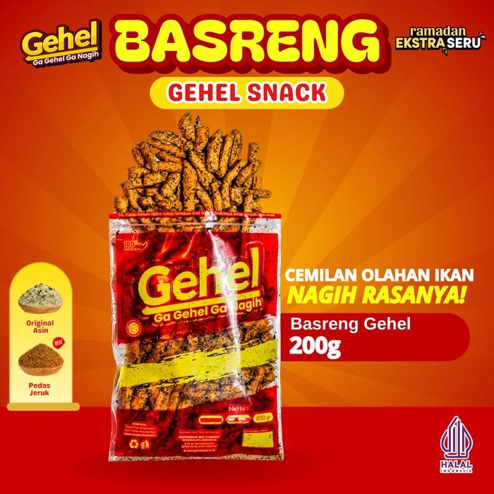 

laura.mart1 BASRENG GEHEL 200gr - Makanan Ringan, Cemilan Goreng Food Pedas Snack Keripik