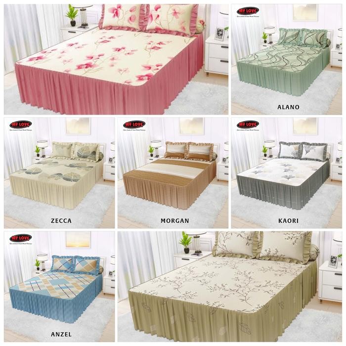 BEST SELLER Sprei My Love Rumbay Tinggi 30 / UK 160x200 No. 2 / Sprei My Love / Seprei Renda tinggi