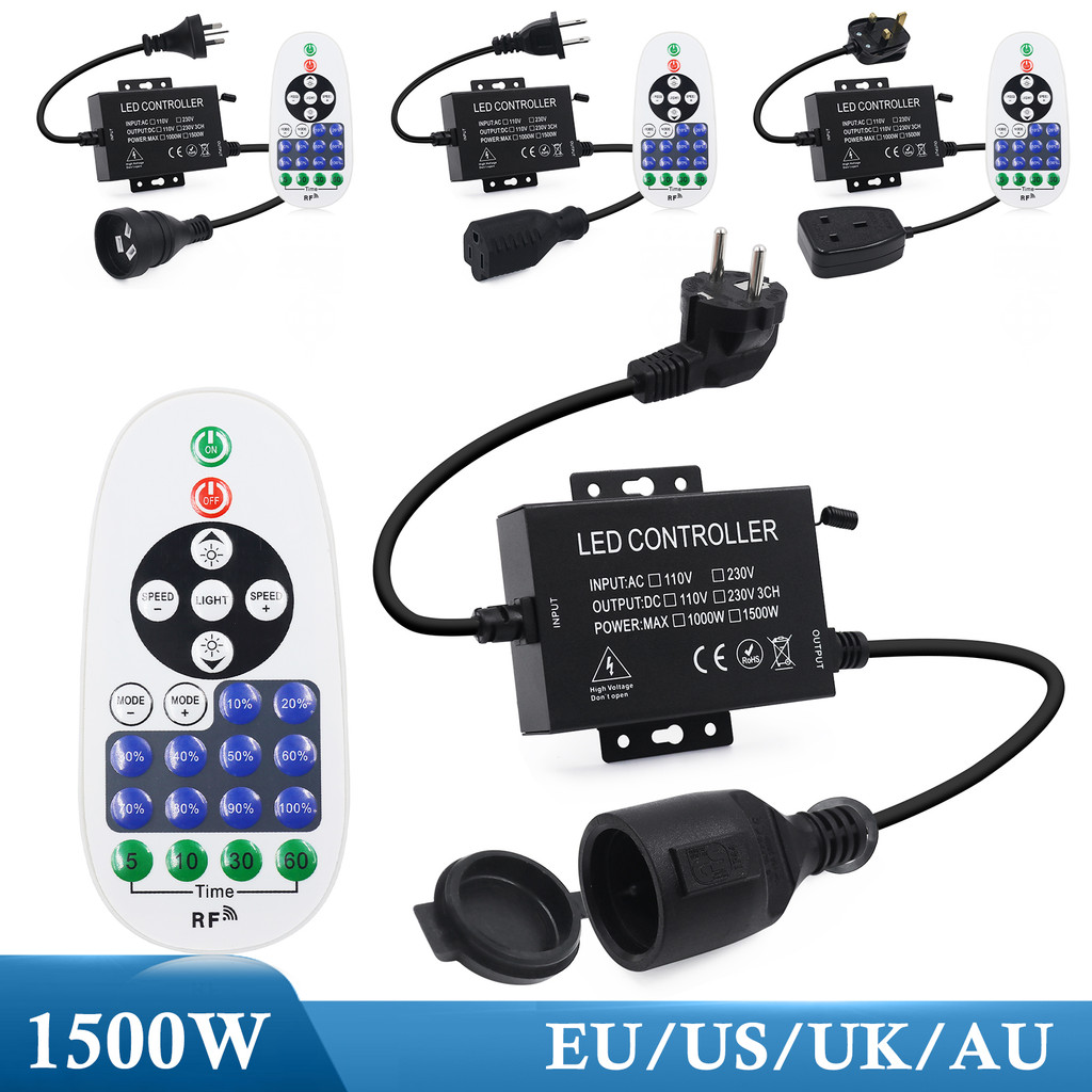 AC 110V 220V LED Strip Dimmer 23 Keys RF Remote Controller Dimmer for Dimming LED String/LED