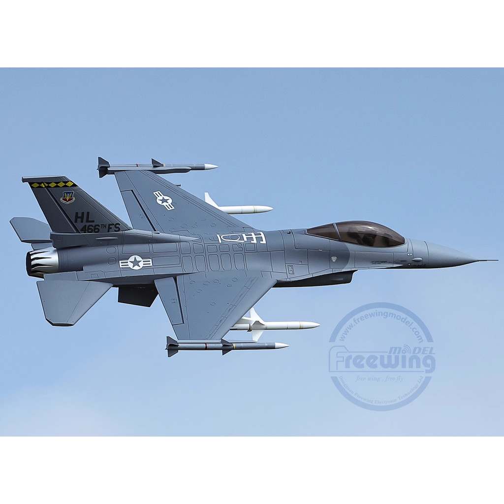Rc Airplane Edf Jet New Freewing F16 70Mm V2 Air Grey Kit With Servos