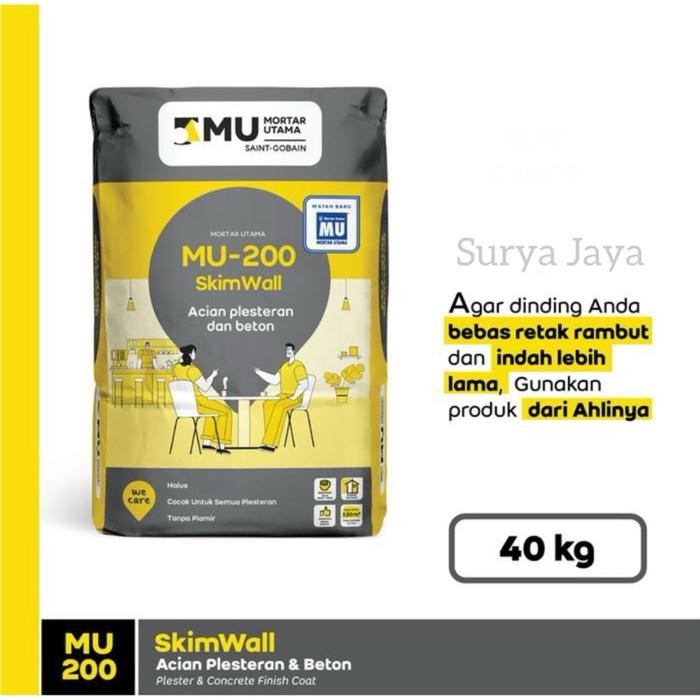 SEMEN MORTAR UTAMA-200 ACIAN BATA RINGAN 40 KG SAK