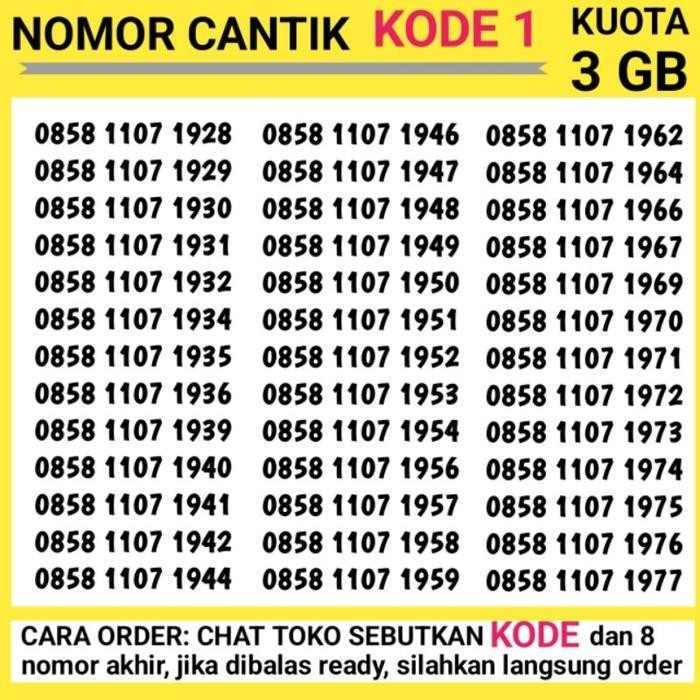 (Allthebest) Nomor cantik indosat versi tahun lahir