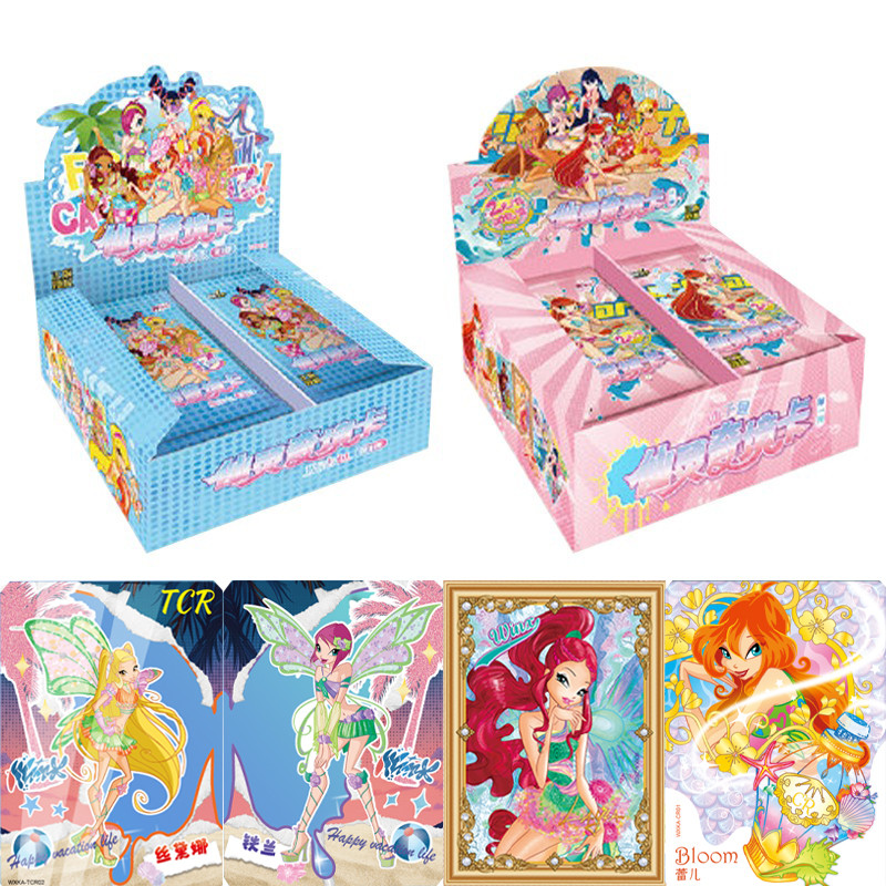 Genuine Winx Club Card Magic Bag Fairy Bag Fairy Wonderland Cards Bloom Stella Flora Anime