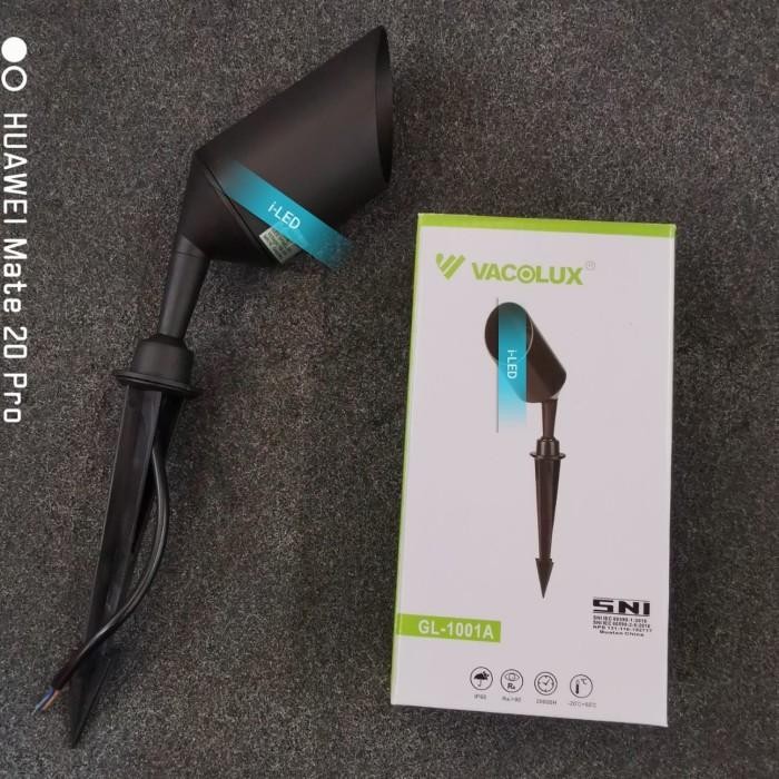 [Allthebest] Rumah Lampu Sorot Taman LED MR 16 5w 7w Vacolux Spot Tancap Outdoor PC