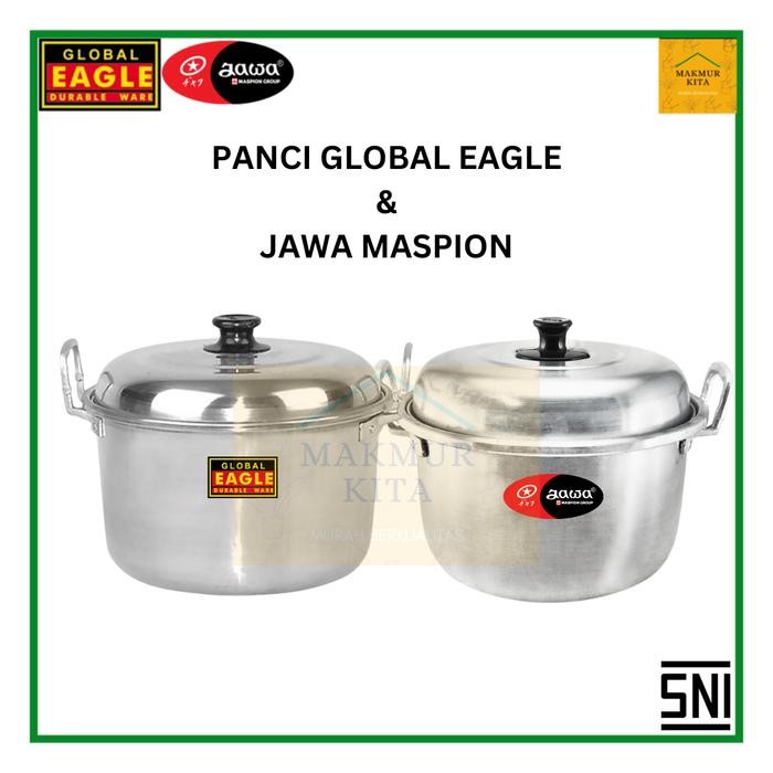 Panci Aluminium 33 36 40 45 CM Global Eagle Besar / Panci Besar Jawa Maspion / Panci Masak Jumbo
